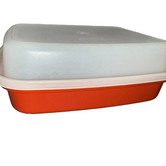 Vintage Tupperware Meat Marinade Container Paprika Season Stack Large 1294 1295 - Picture 3 of 15